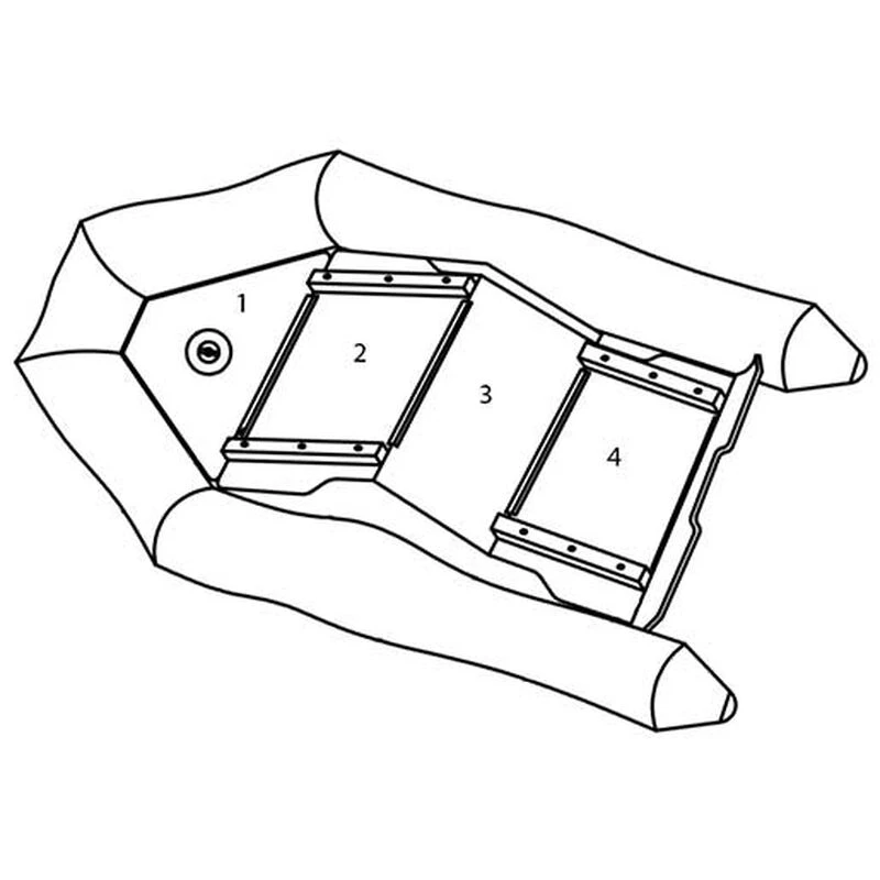 WEST MARINE Boats SB-275 Wood Floor Inflatable Boat Replacement Floorboard, #4 Stern Floorboard Piece - Image 2